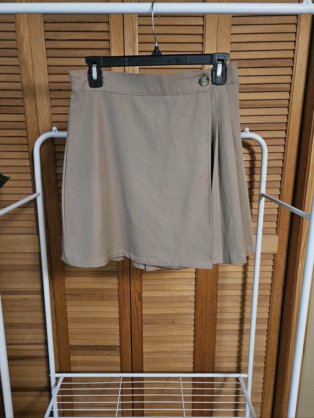 Colliegate Adcademia Preppy Tennis Fall Taupe Mini Skirt